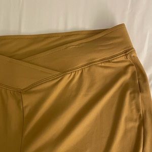 Gold Leggings with a flare